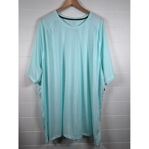 Xersion Train EverAir Mens 4XL Short Sleeve Tee Shirt Big‎ & Tall Aqua Blue NWT